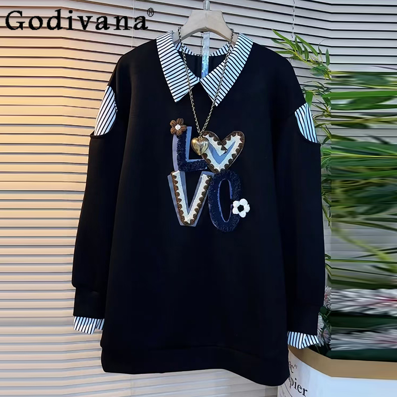Women'S Fashion Sweatshirts - 2025 Spring Autumn New Plus Size