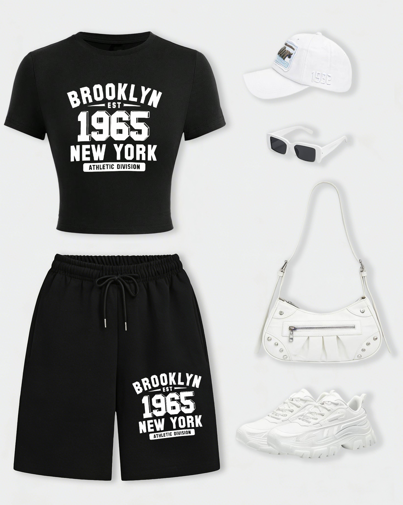 Crop Top Women - New York City Brooklyn 1965 Print