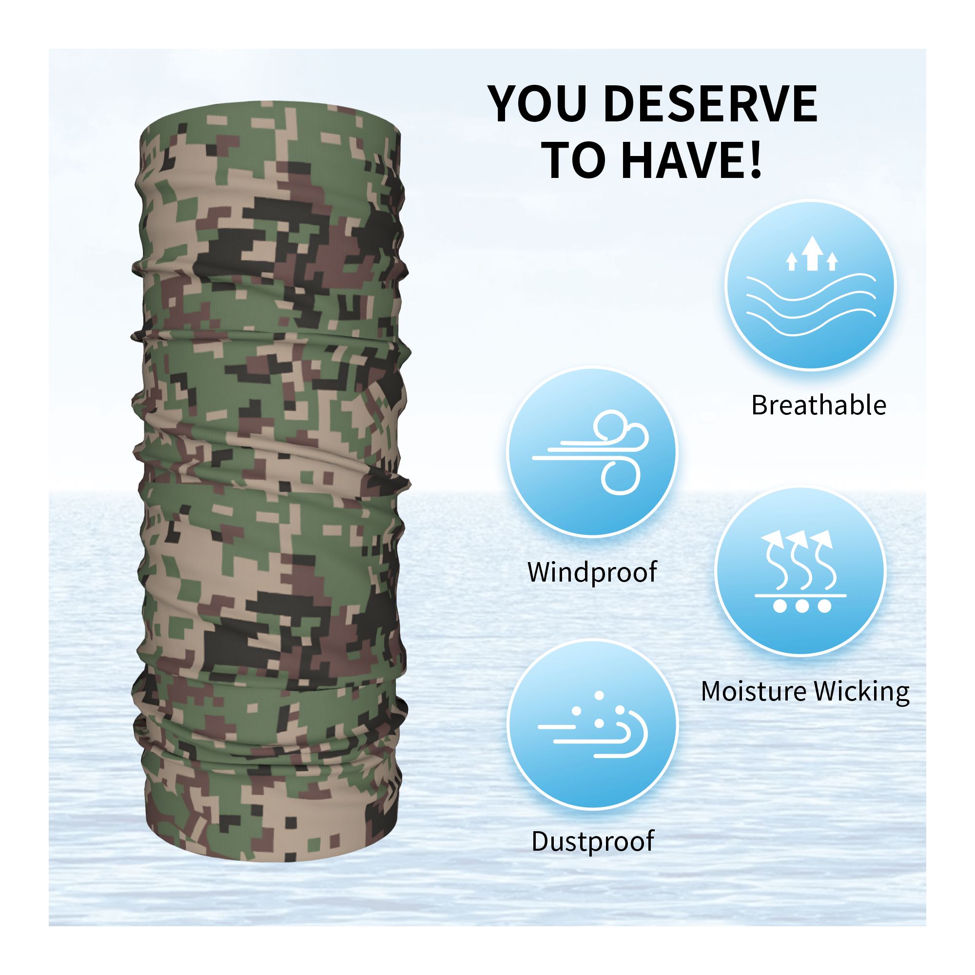 WW2 German Camos Bandana Neck  - Women'S Fashion Ww2 のレビューと価格