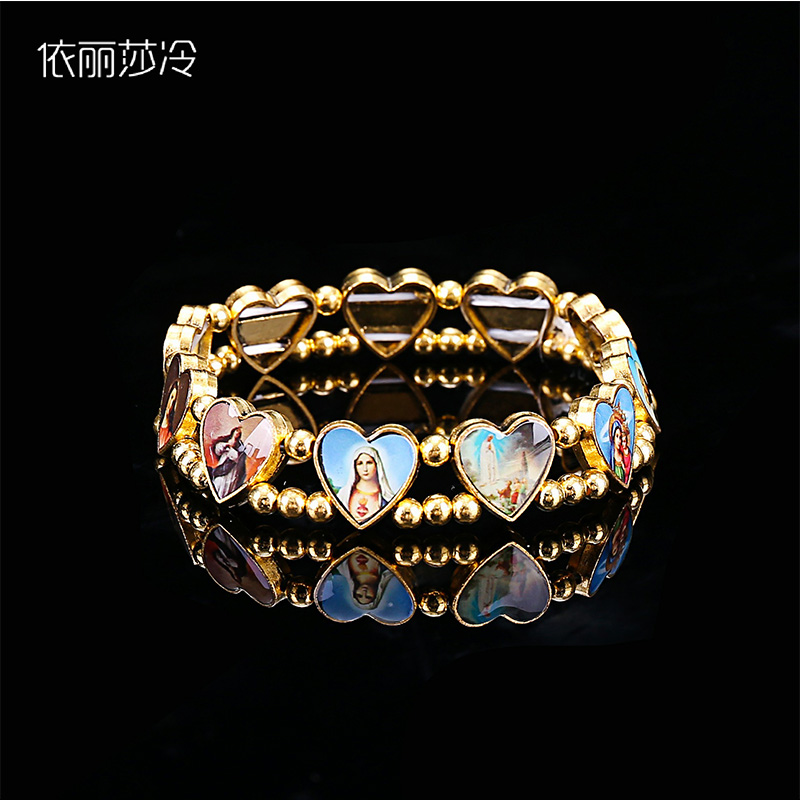 Catholic Beaded Bracelet Cross - Women Fashion Icon のレビューと価格