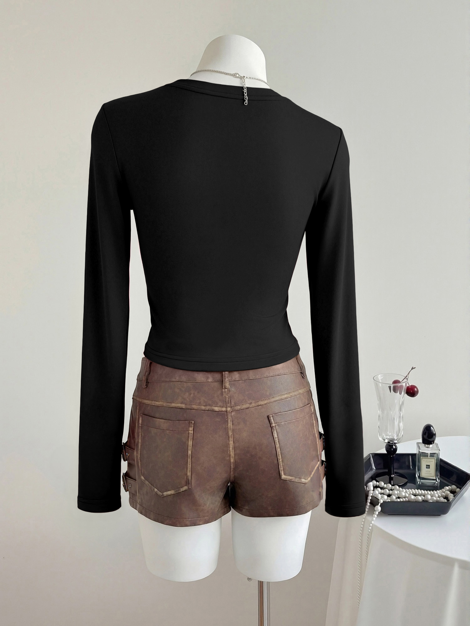 Y2K Cropped Long Sleeve T-Shir - Crop Top Women のレビューと価格