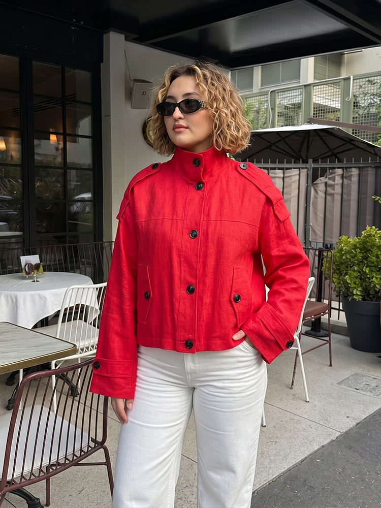 HH Cropped Stand Collar Utilit - Women'S Fashion Utility Jacket のレビューと価格