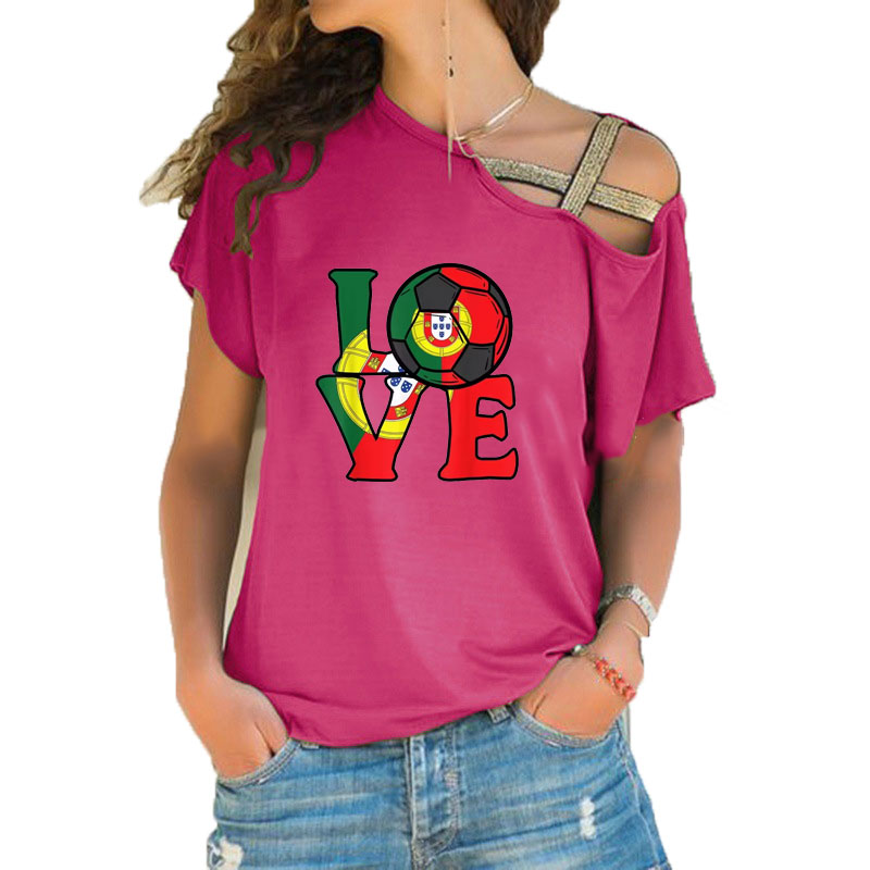 Women Loose Slash Neck T Shirt - Women'S Fashion Portugal のレビューと価格