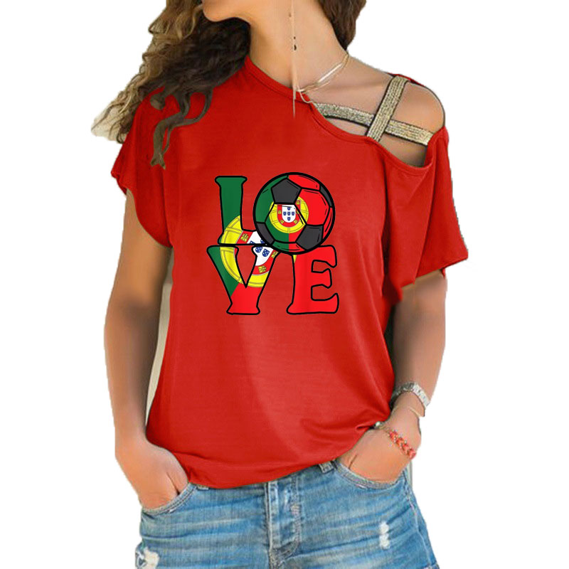 Women Loose Slash Neck T Shirt - Women'S Fashion Portugal のレビューと価格