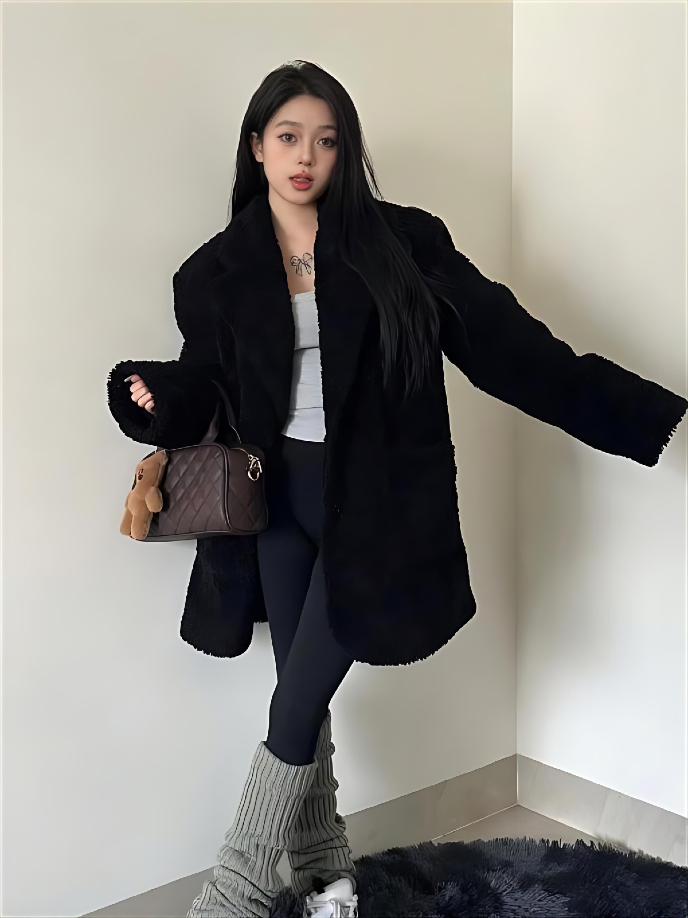 Lamb Wool Jacket Spring Woman  - Women'S Fashion Utility Jacket のレビューと価格