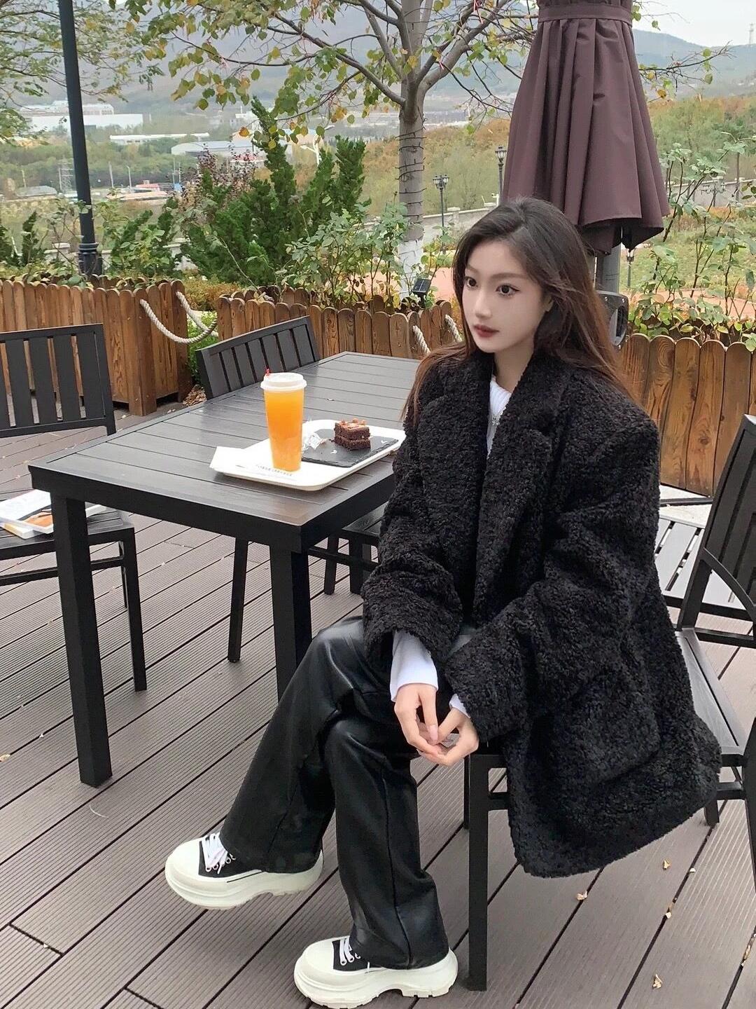 Lamb Wool Jacket Spring Woman  - Women'S Fashion Utility Jacket のレビューと価格