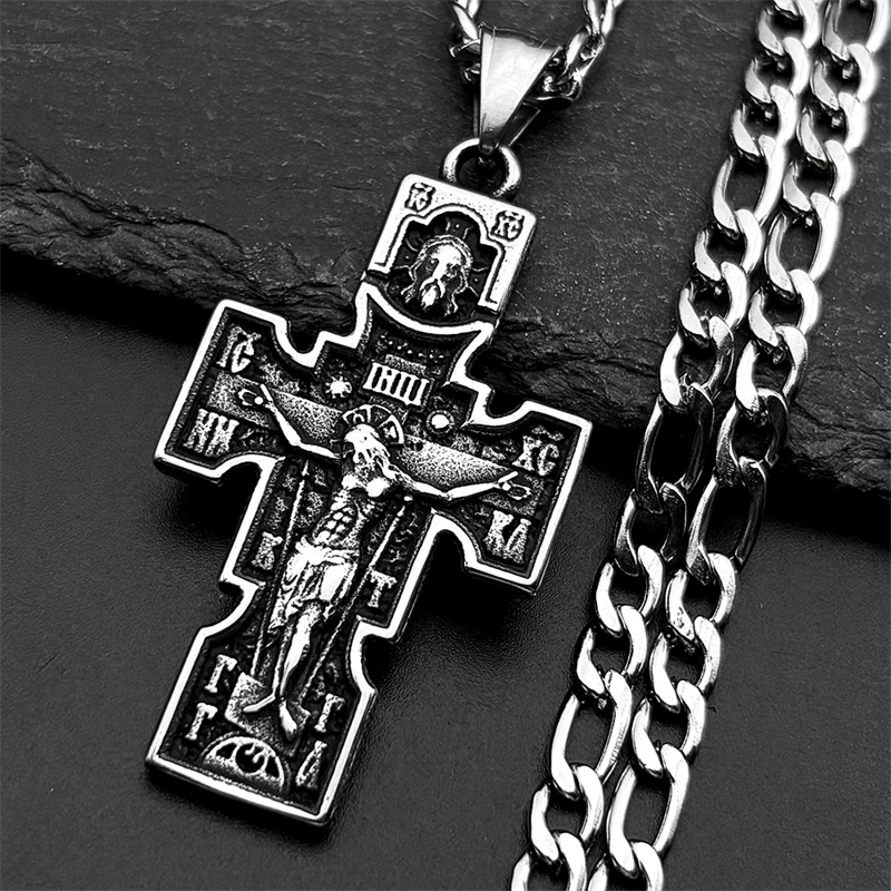 Vintage Orthodox Icon Cross Je - Women Fashion Icon のレビューと価格