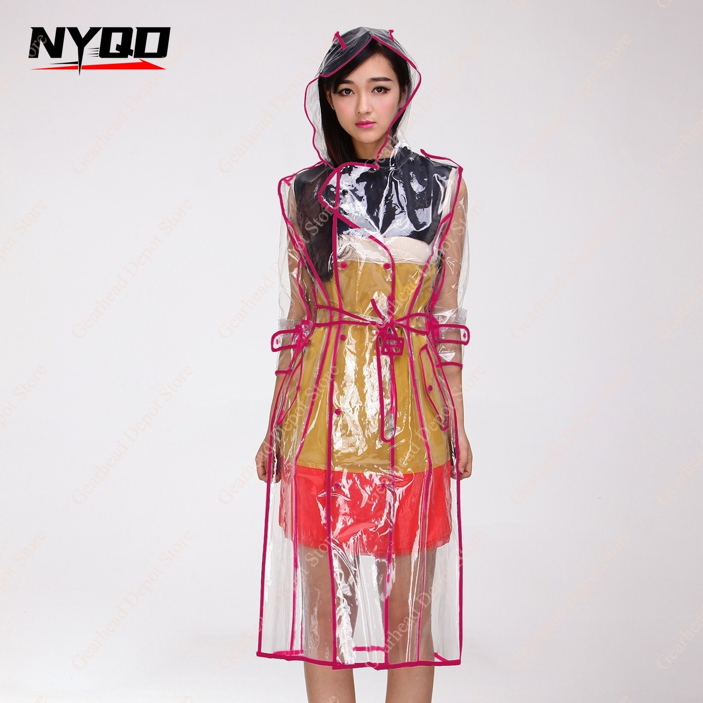 EVA Transparent Raincoat Hoode - Women'S Fashion Raincoat のレビューと価格