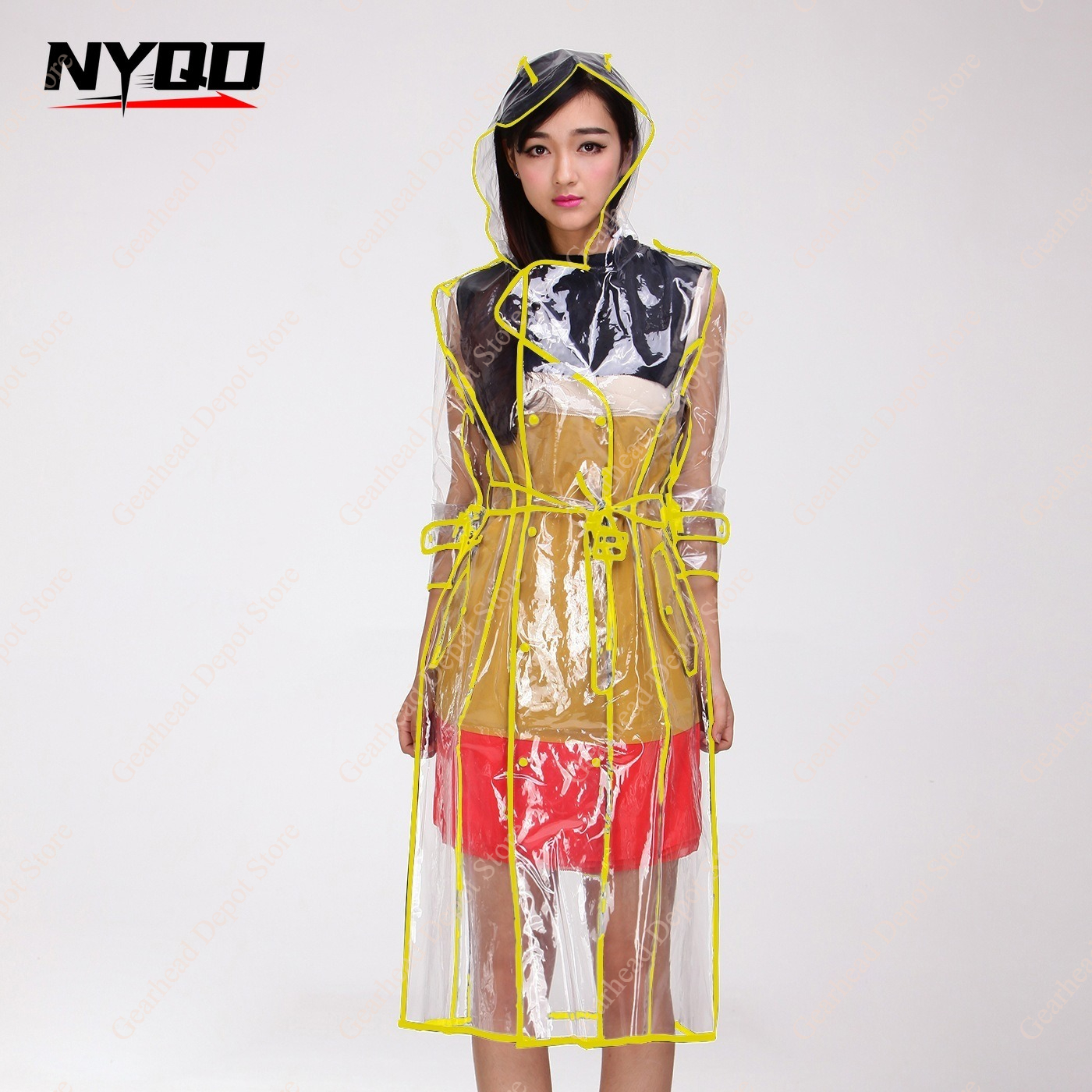 EVA Transparent Raincoat Hoode - Women'S Fashion Raincoat のレビューと価格