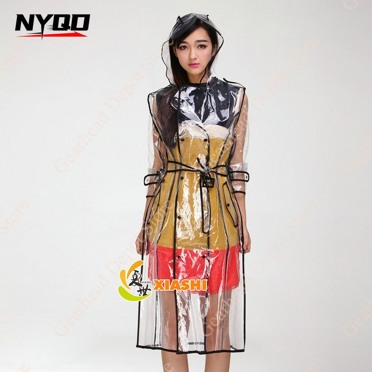 EVA Transparent Raincoat Hoode - Women'S Fashion Raincoat のレビューと価格