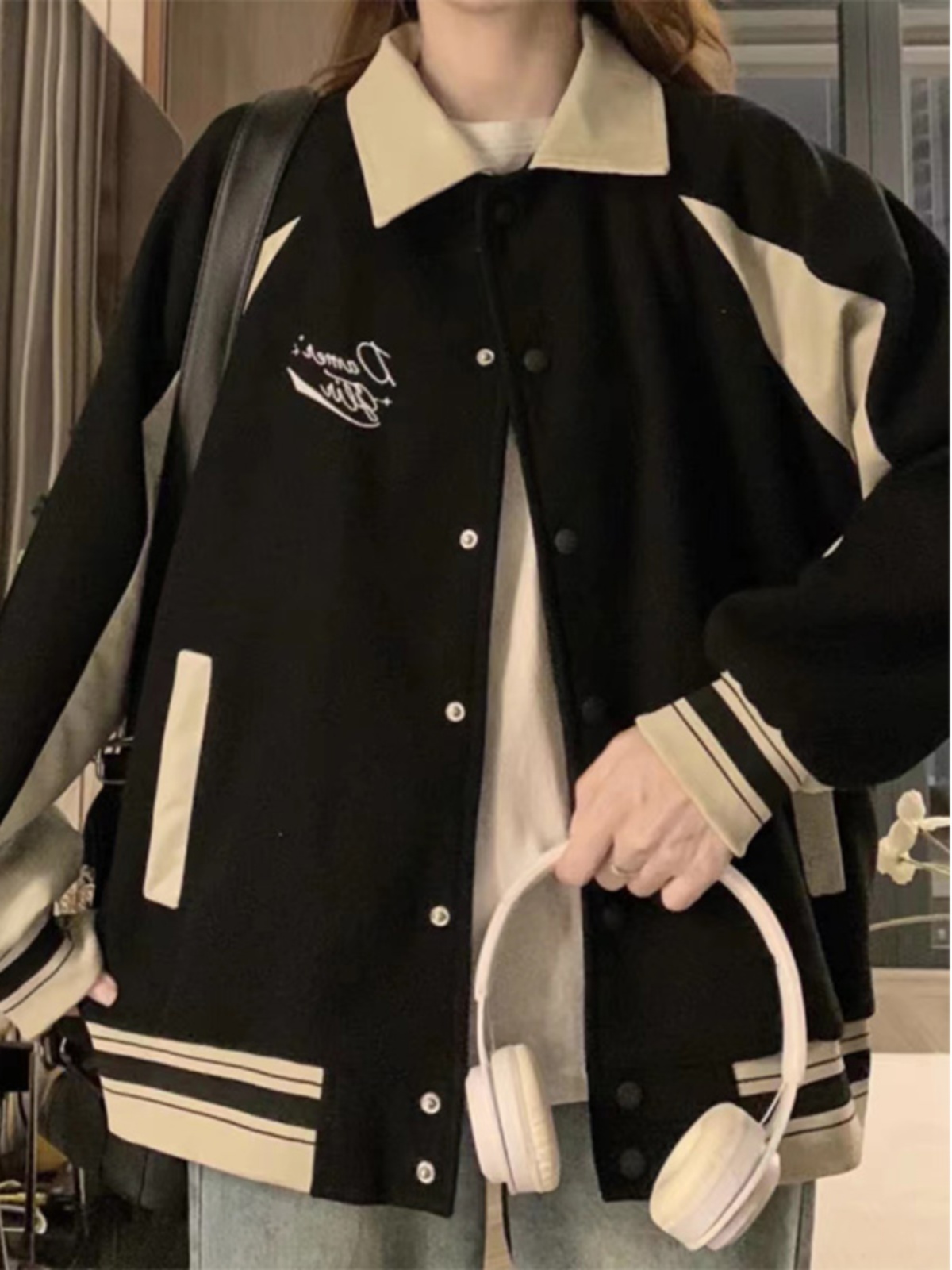 Baseball Jackets Girls With Le - Women'S Fashion Utility Jacket のレビューと価格
