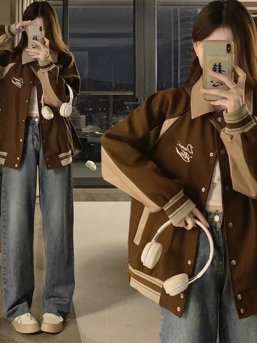 Baseball Jackets Girls With Le - Women'S Fashion Utility Jacket のレビューと価格