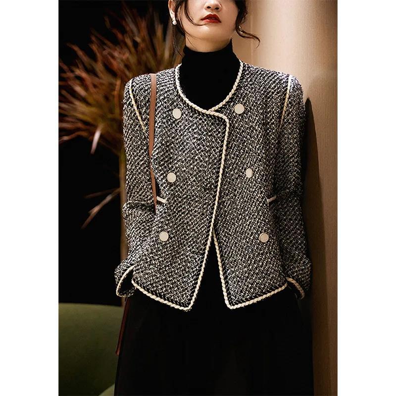 Tweed Jackets Woman White Shor - Women'S Fashion Utility Jacket のレビューと価格