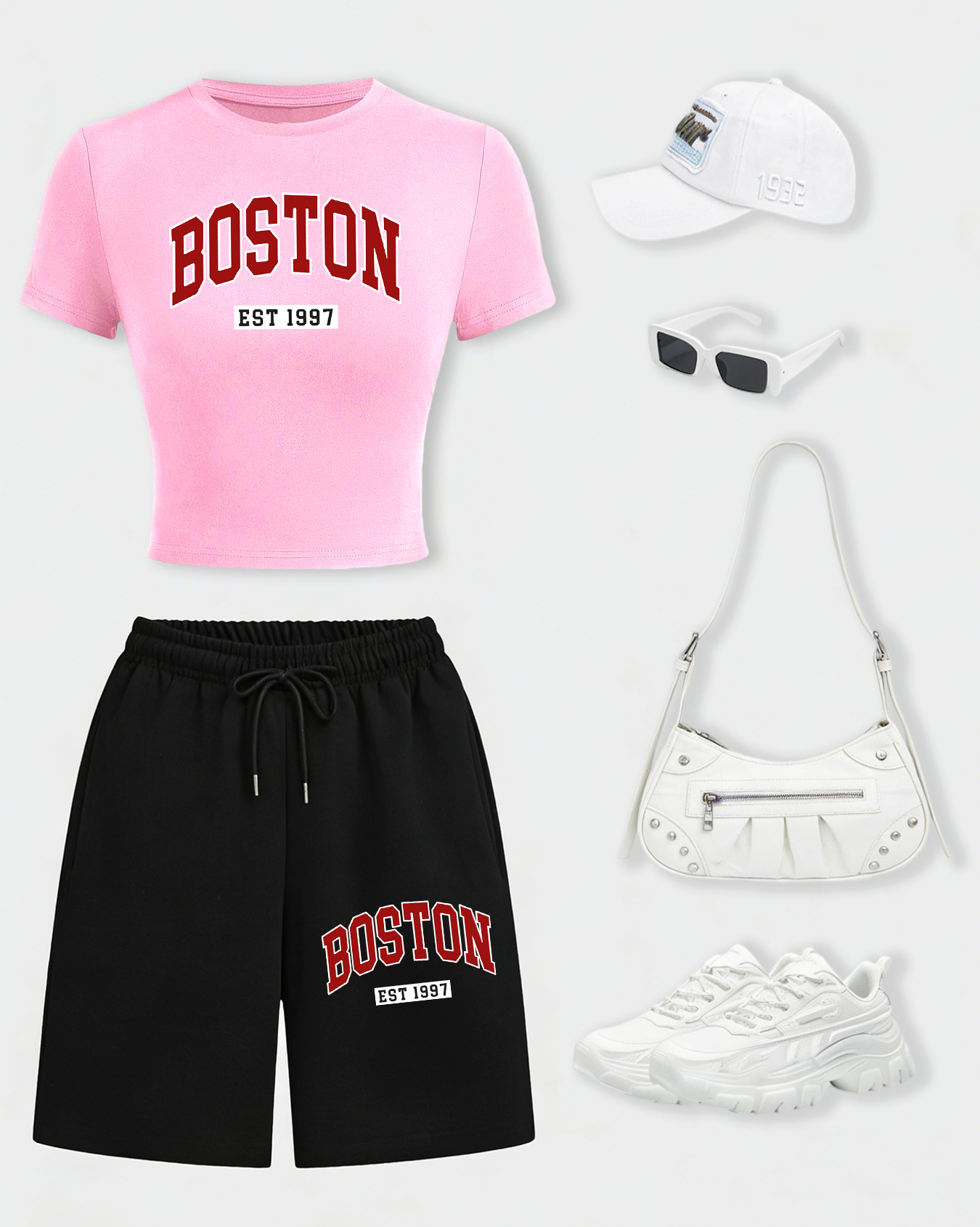 Boston Letter Est 1997 Women T - Crop Top Women のレビューと価格