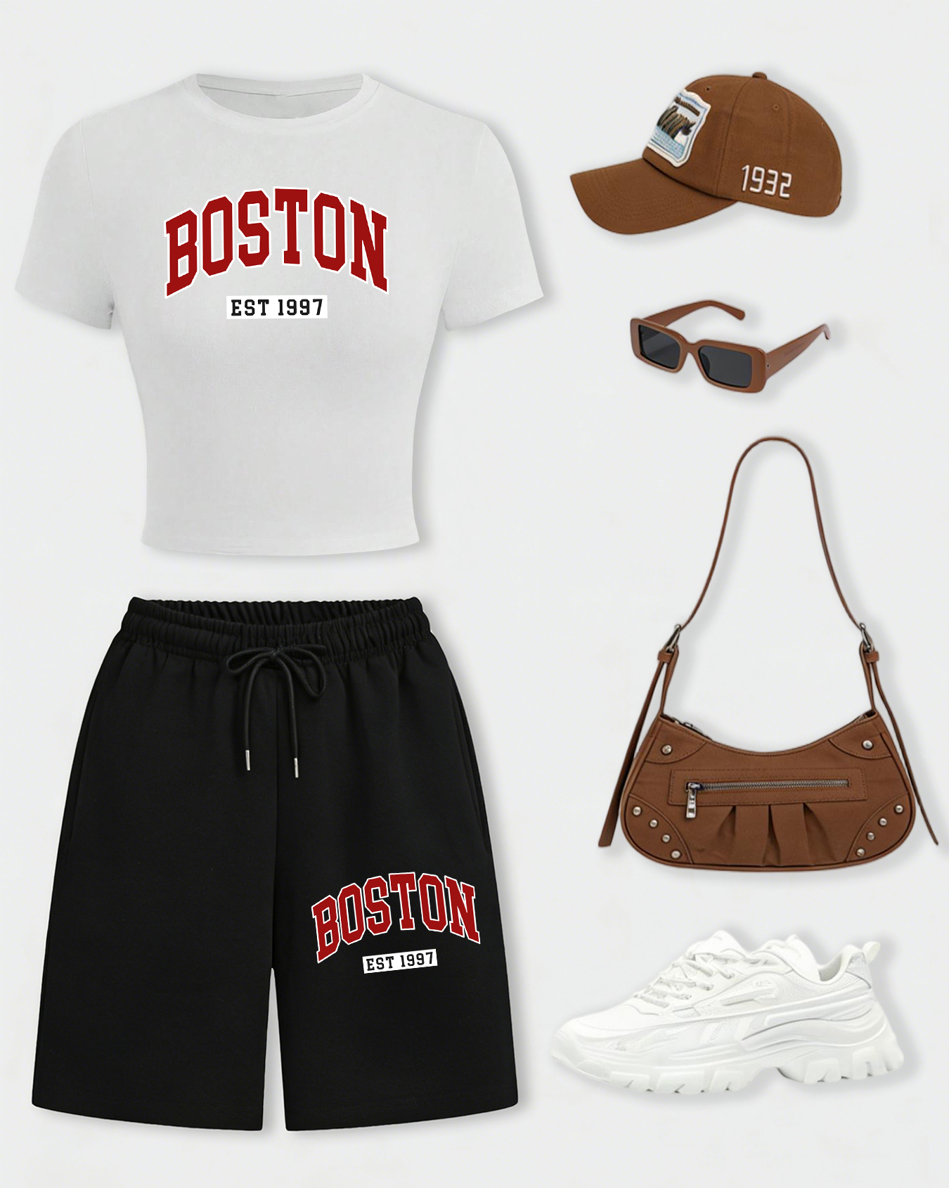 Boston Letter Est 1997 Women T - Crop Top Women のレビューと価格