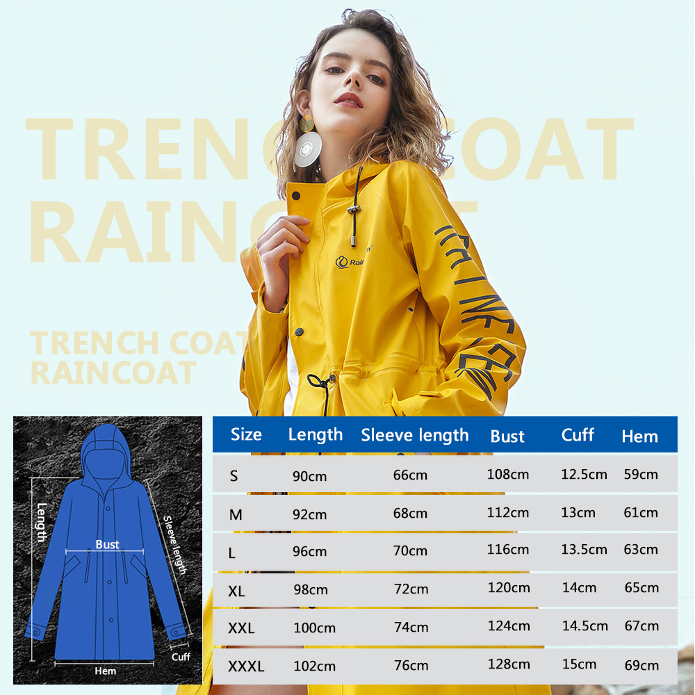 Waterproof Long Raincoat, Adul - Women'S Fashion Raincoat のレビューと価格