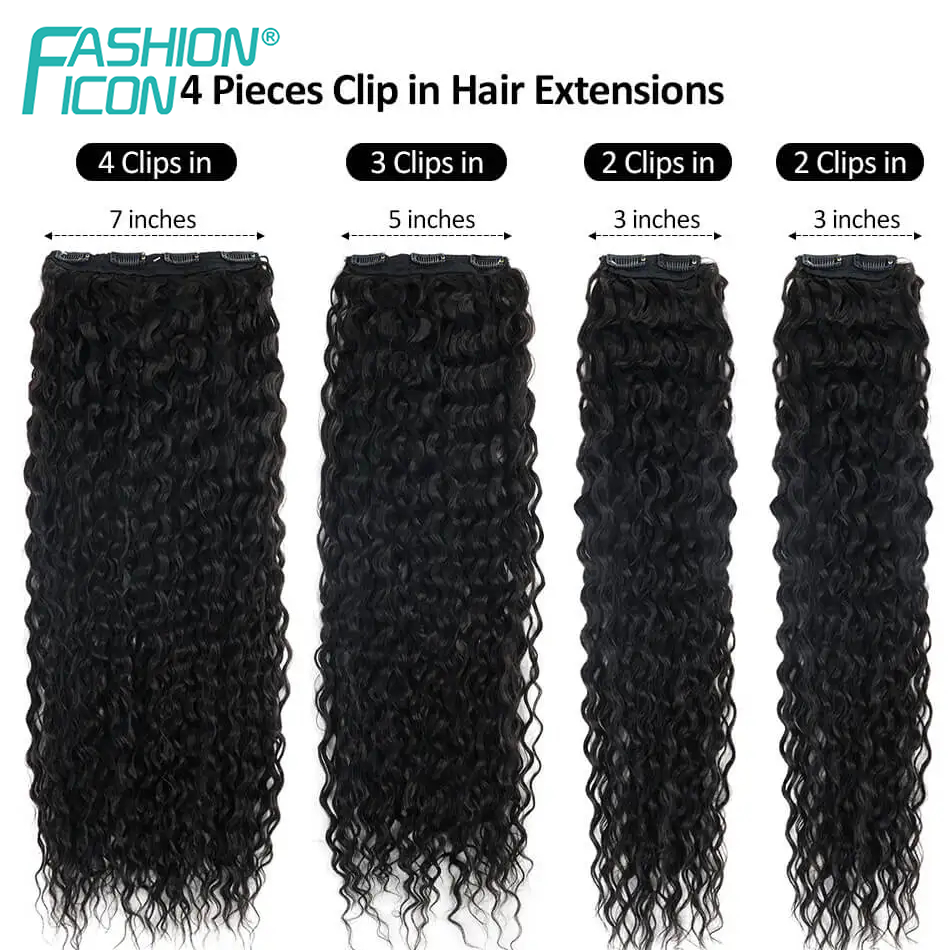 Synthetic Clip In Hair Extensi - Women Fashion Icon のレビューと価格