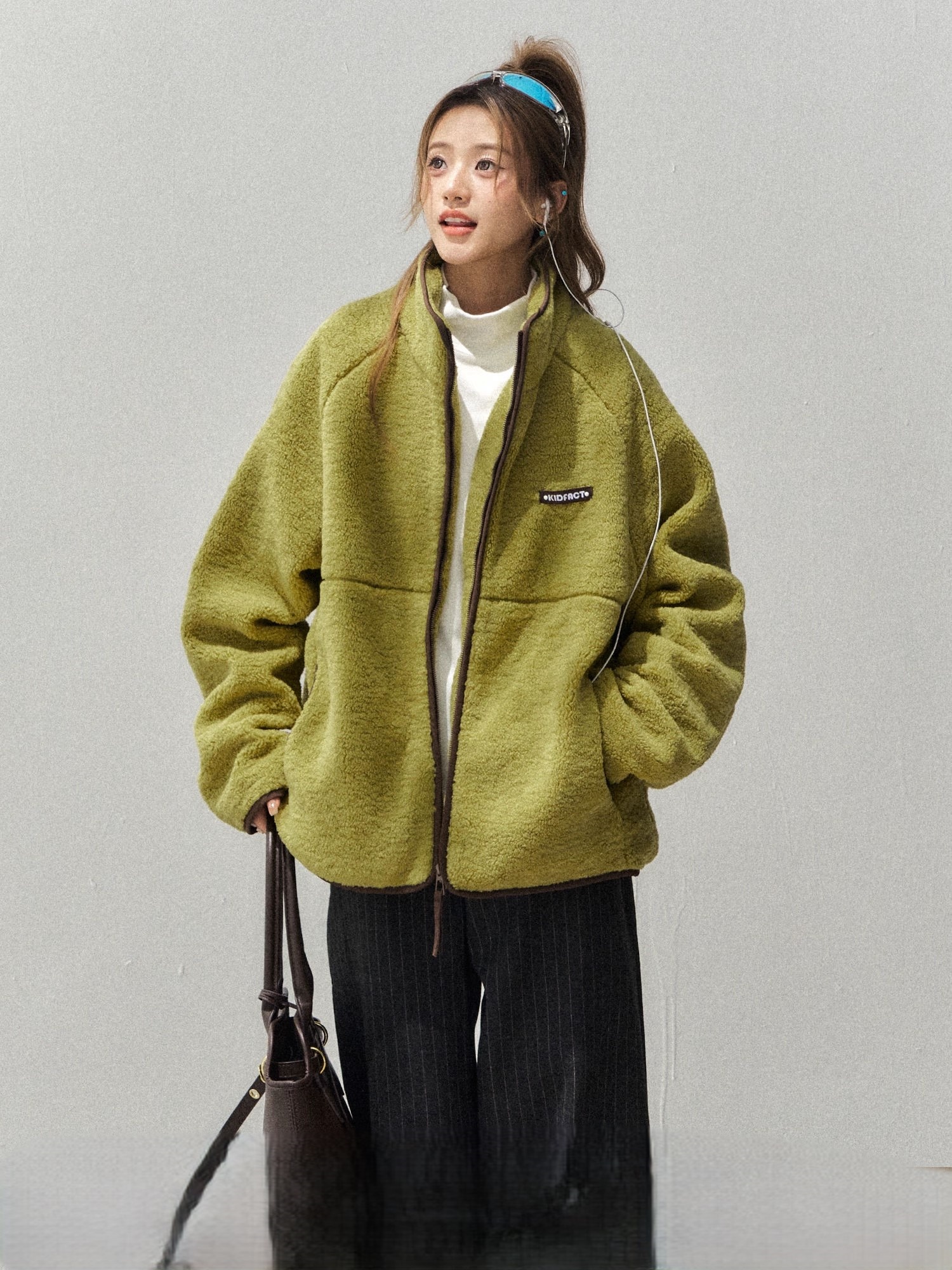 Lamb Wool et Oversized Woman C - Women'S Fashion Utility Jacket のレビューと価格