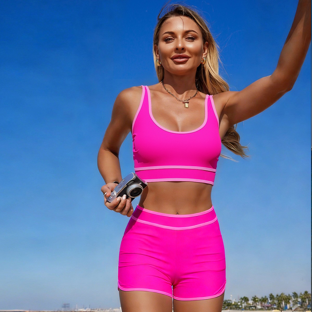 Olive Green Bikini Sleeveless  - Crop Top Women のレビューと価格