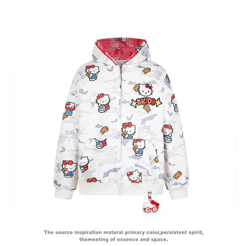 Ins New Hello Kitty Bapes Camo - Women'S Fashion Sweatshirts のレビューと価格