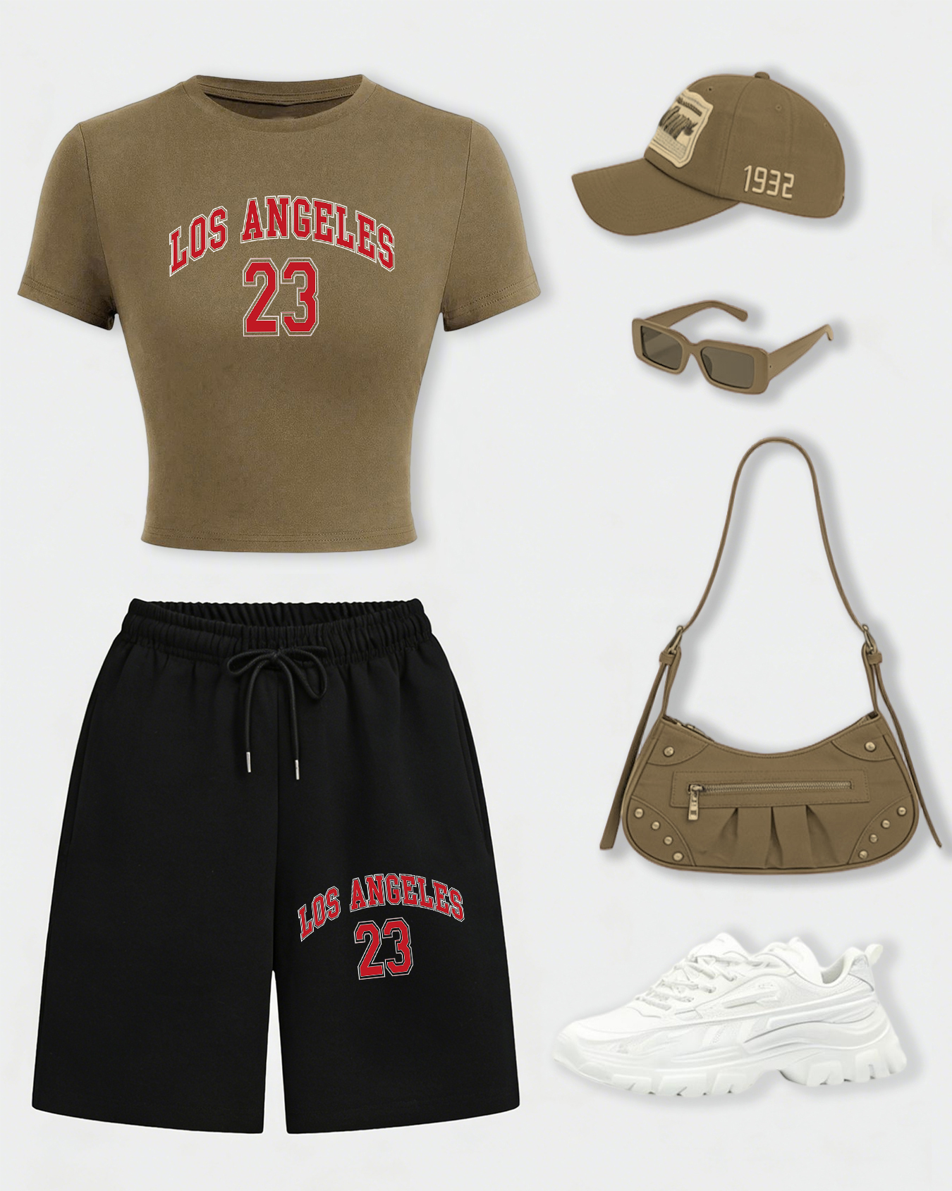 Los Angeles 24 Creative Letter - Crop Top Women のレビューと価格