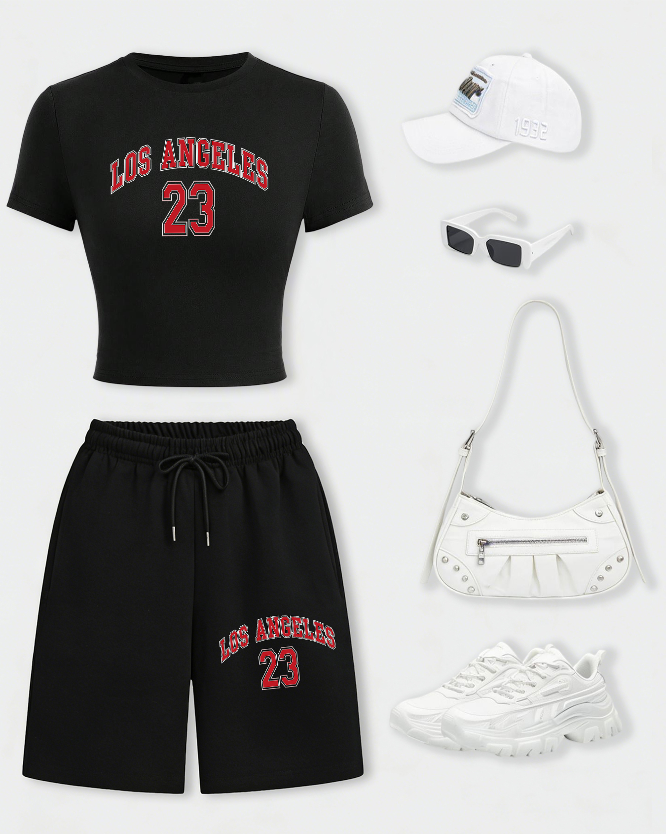 Los Angeles 24 Creative Letter - Crop Top Women のレビューと価格
