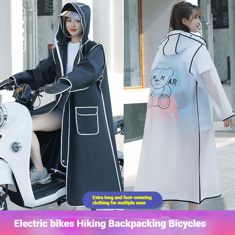Black Fashion Adult Waterproof - Women'S Fashion Raincoat のレビューと価格