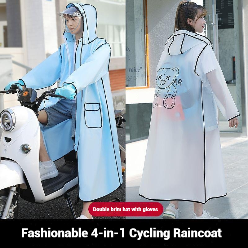 Black Fashion Adult Waterproof - Women'S Fashion Raincoat のレビューと価格