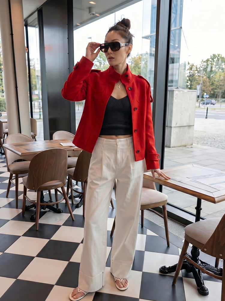 HH Women's Spring Fall Cropped - Women'S Fashion Utility Jacket のレビューと価格