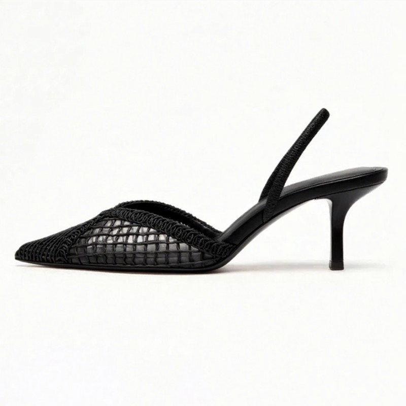 Mesh Woven Heeled Sandals Wome - Women Fashion Brand のレビューと価格