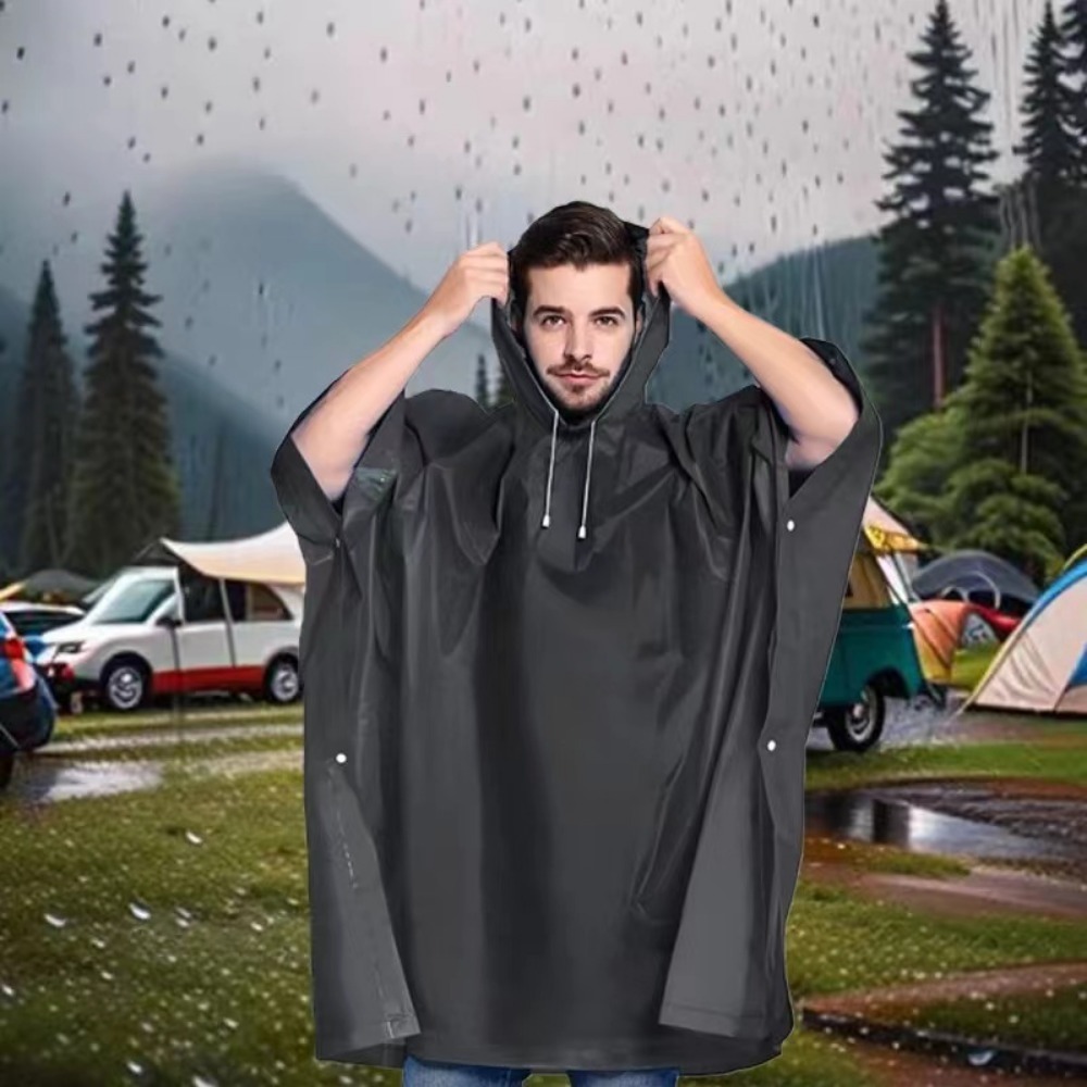 Black Fashion Adult Waterproof - Women'S Fashion Raincoat のレビューと価格