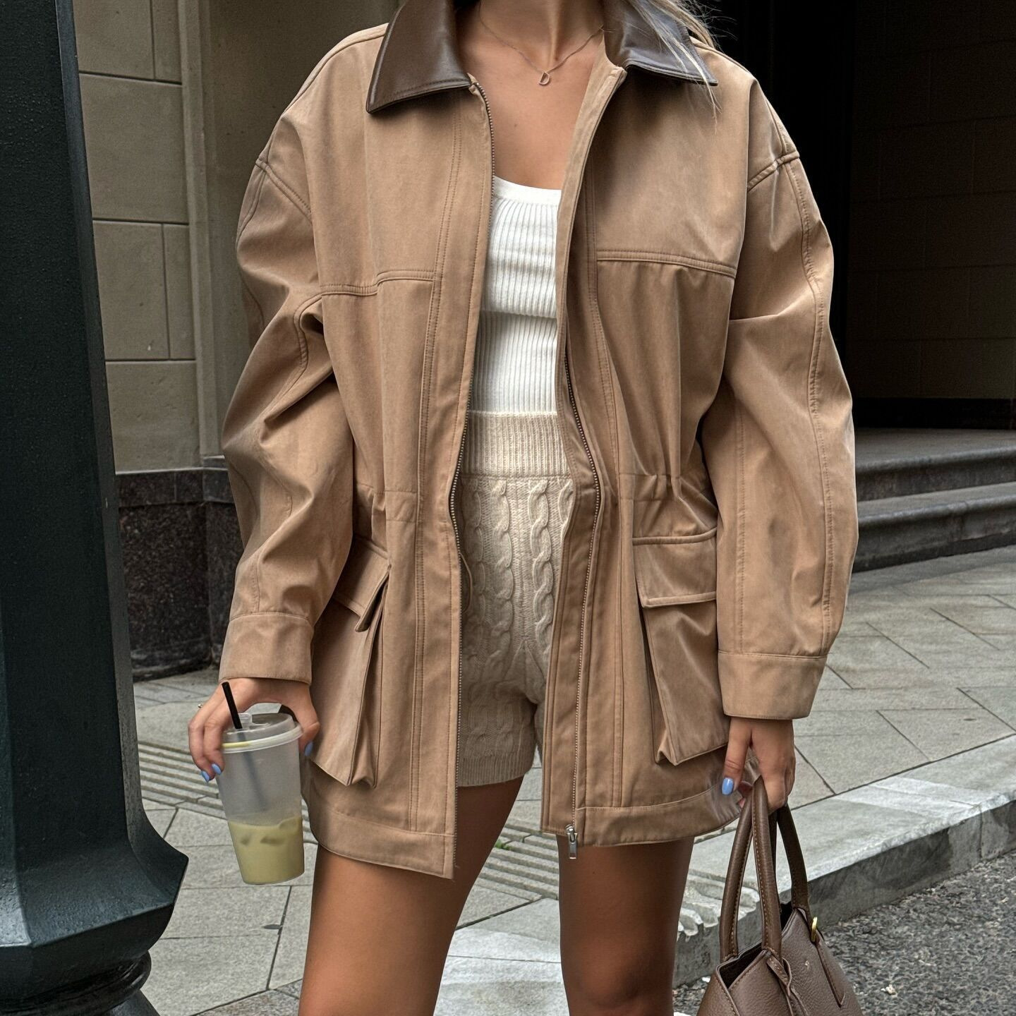 Fashionable Streetwear Trench  - Women'S Fashion Utility Jacket のレビューと価格