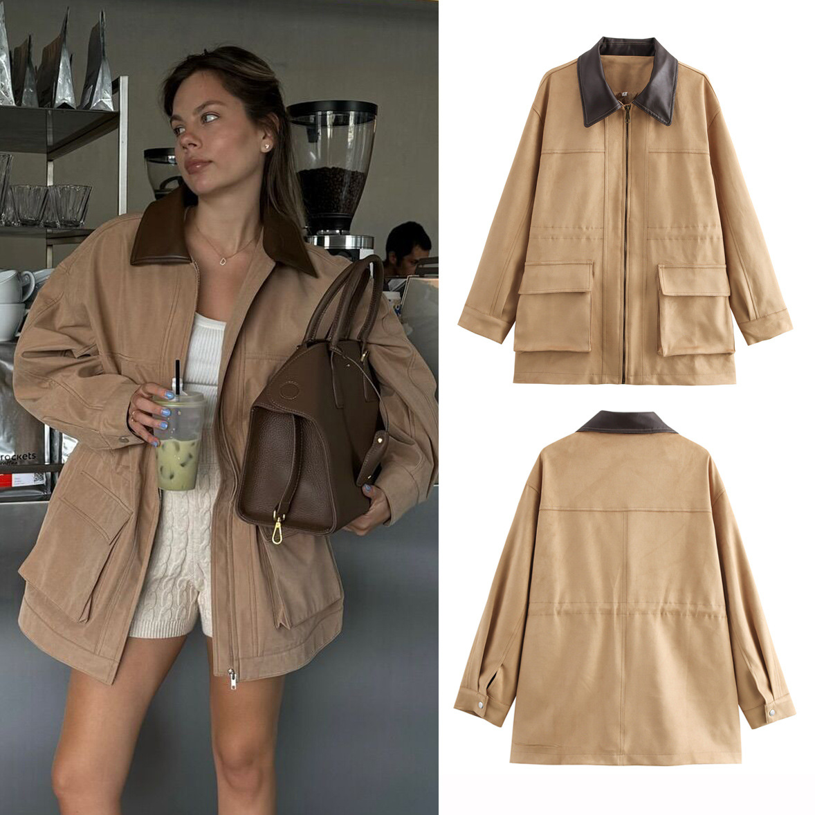 Fashionable Streetwear Trench  - Women'S Fashion Utility Jacket のレビューと価格
